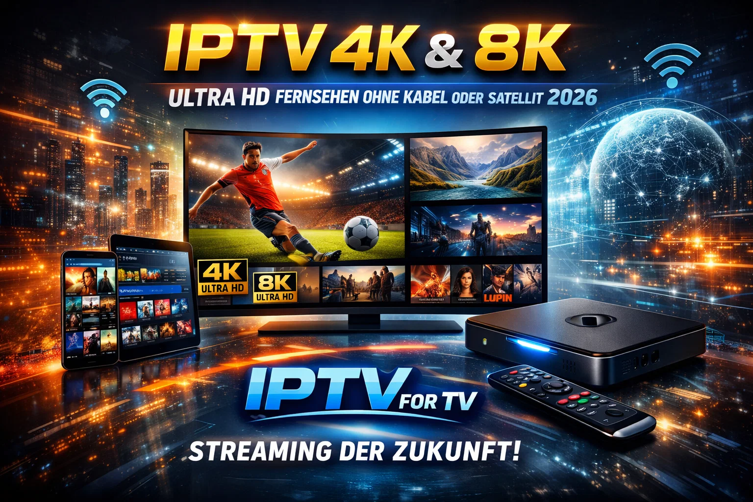 IPTV 4K & 8K – Ultra HD Fernsehen ohne Kabel oder Satellit 2026